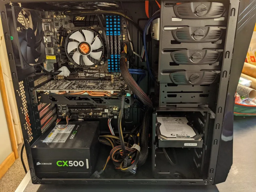 The computer after all the upgrades were made