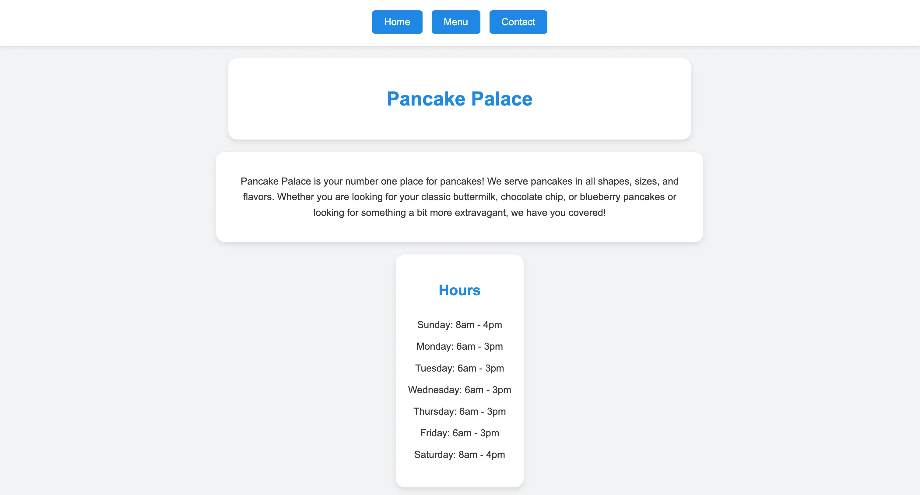 Odin Restaurant Page